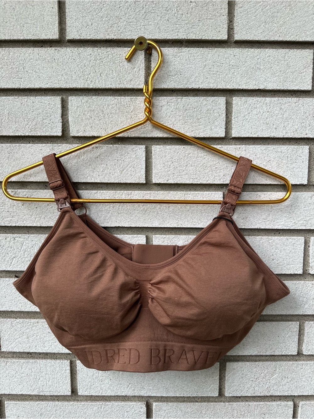 Kindred Bravely Simply Sublime Nursing Bra L Busty Mocha Wireless Maternity NWT